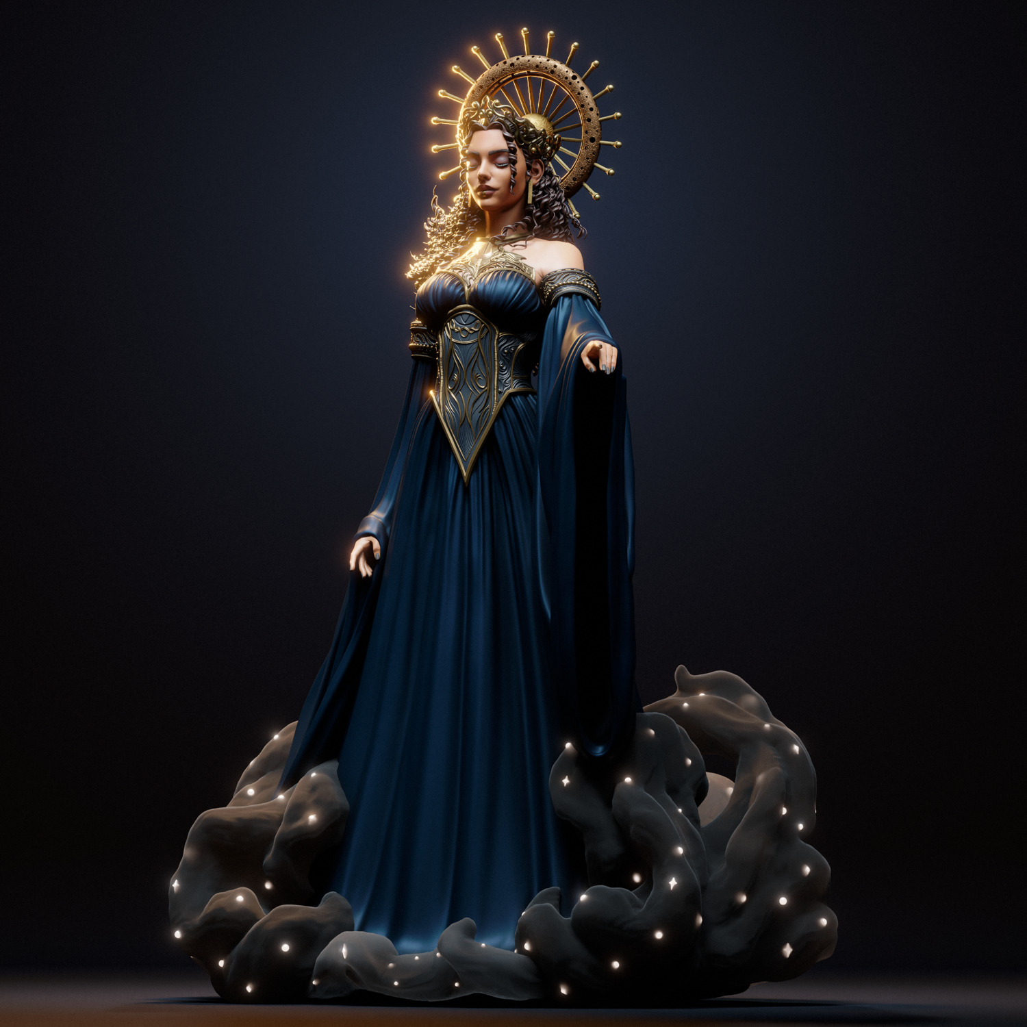 Nyx Godess of the Night 3D Print 3D print model_5