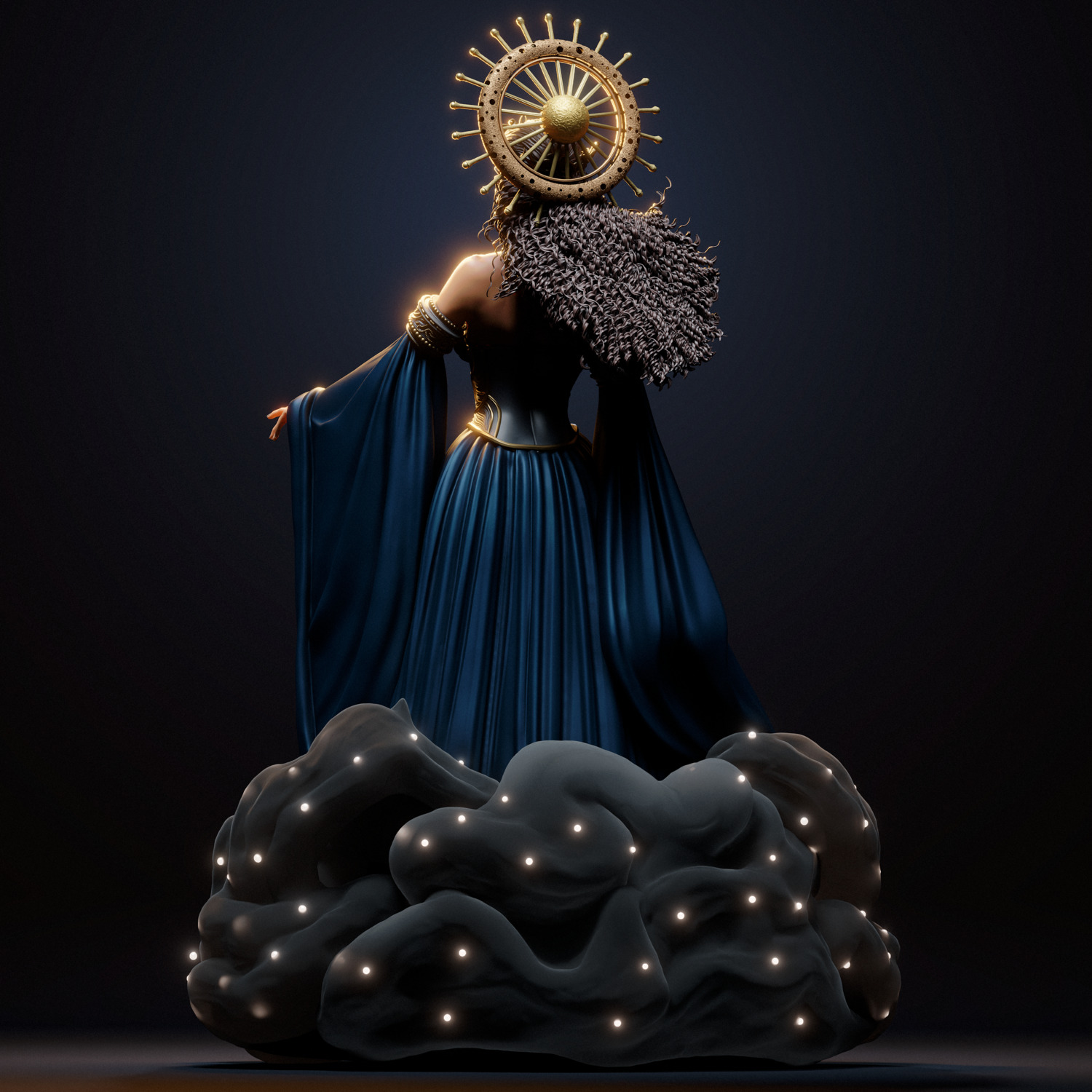 Nyx Godess of the Night 3D Print 3D print model_4