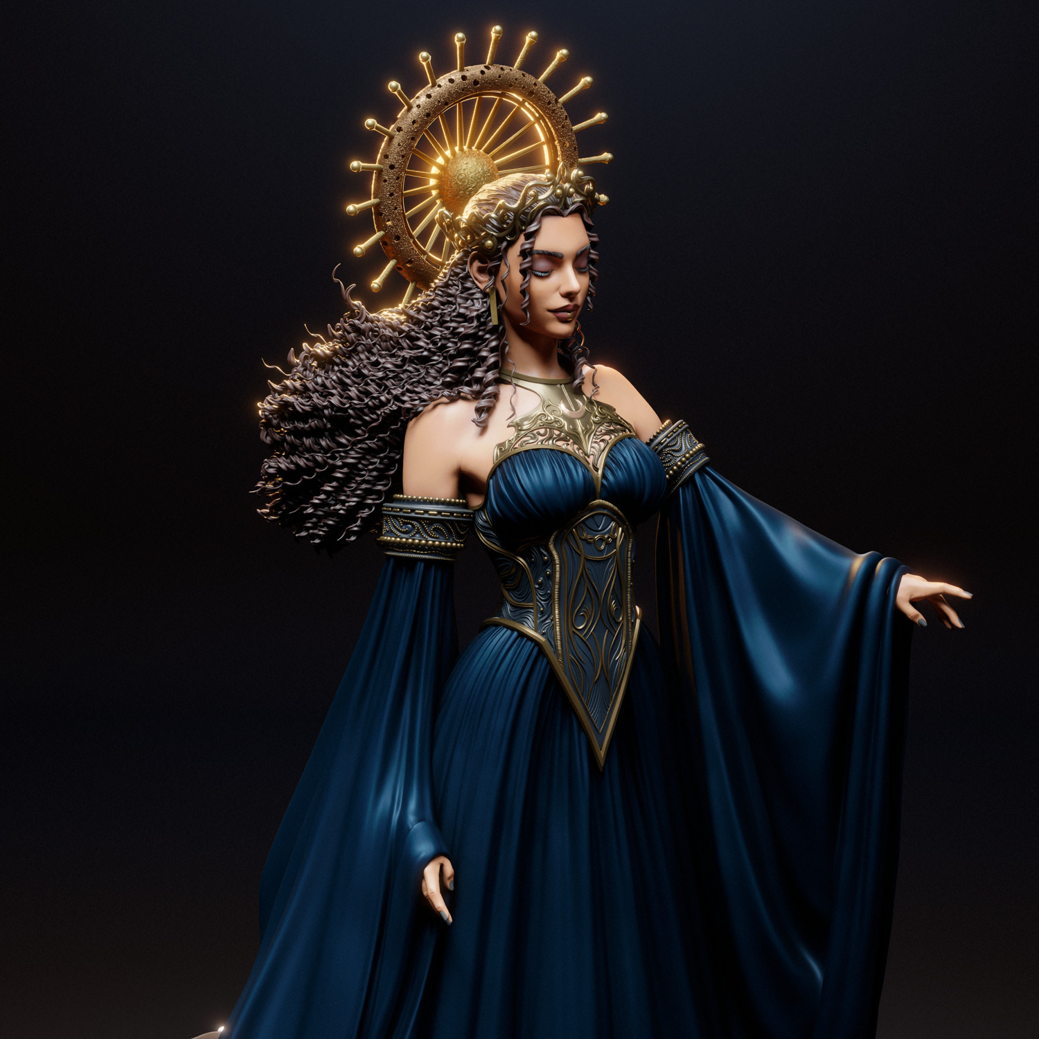 Nyx Godess of the Night 3D Print 3D print model_1