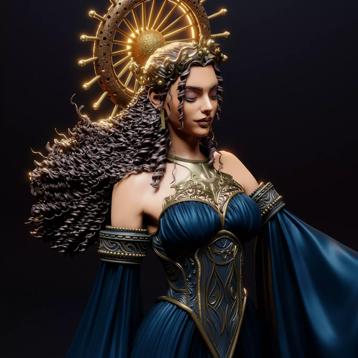 Nyx Godess of the Night 3D Print 3D print model_0