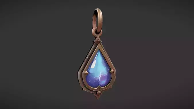 ornate teardrop-shaped pendant