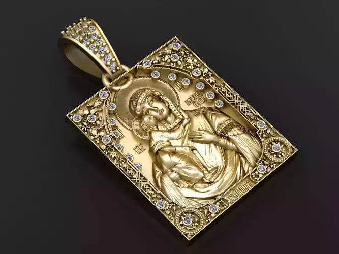 VIRGIN MERY SHAPE PENDANT 3D PRINTABLE MODEL 