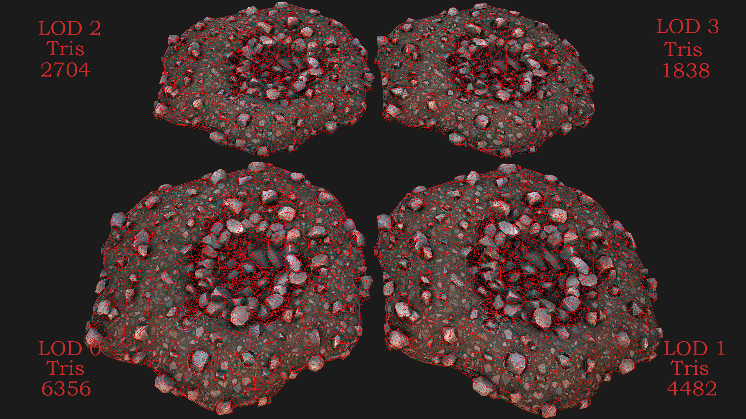 Medieval Stone Ore Mine Low-poly 3D model_7