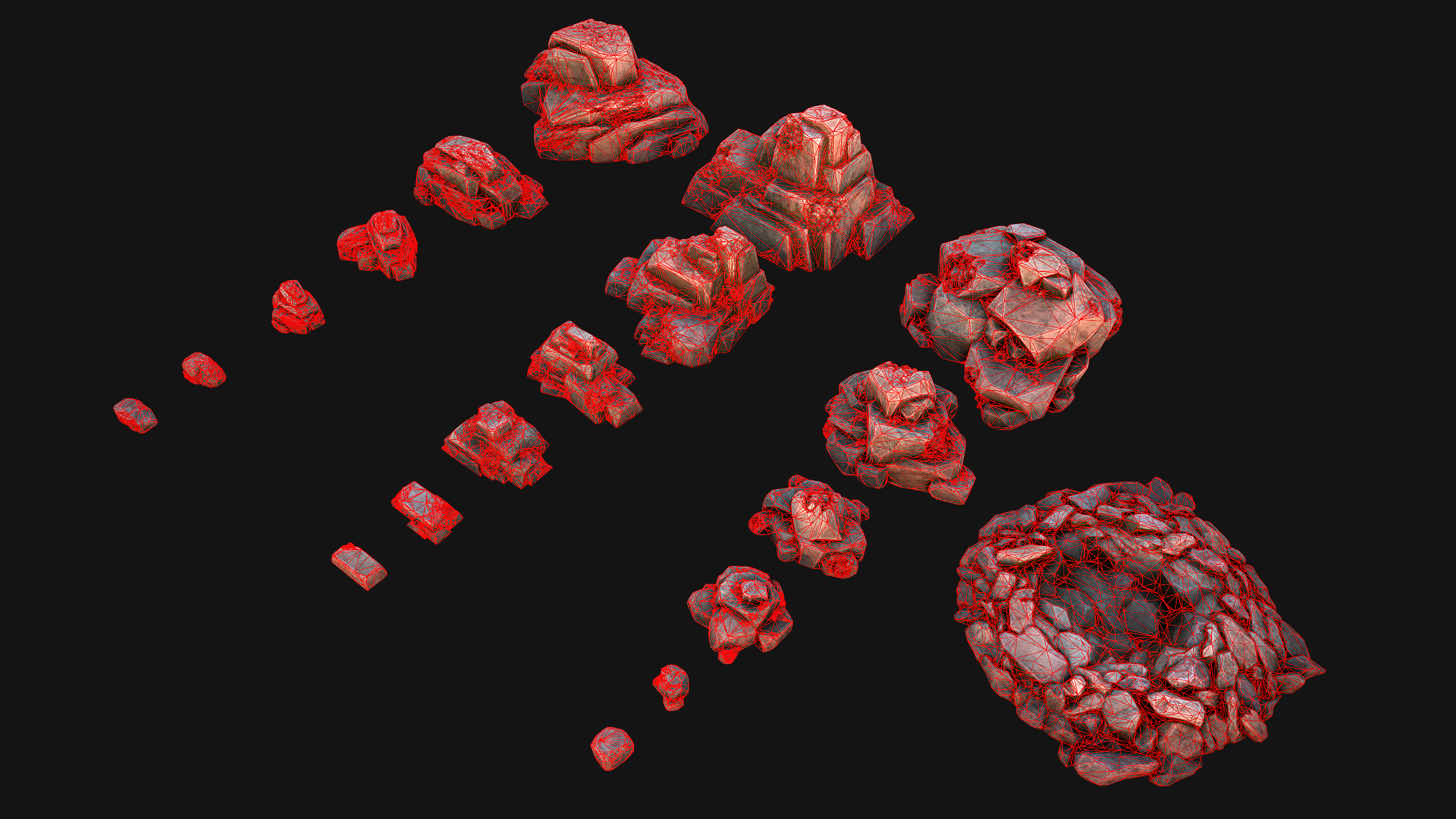 Medieval Stone Ore Mine Low-poly 3D model_26