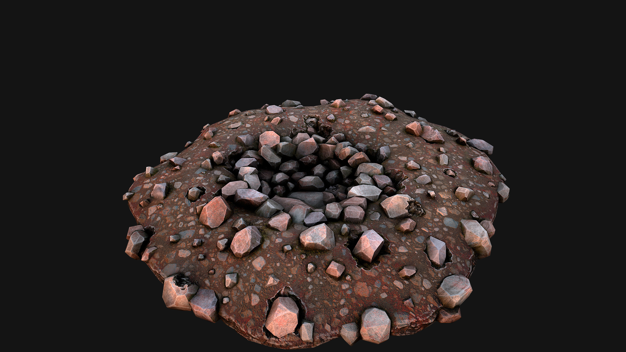 Medieval Stone Ore Mine Low-poly 3D model_14