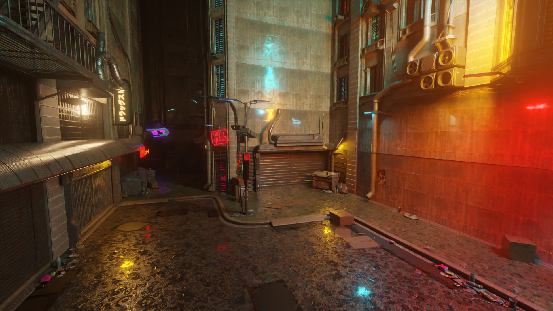 Retro Cyberpunk Atmosphere Street 3D model_1