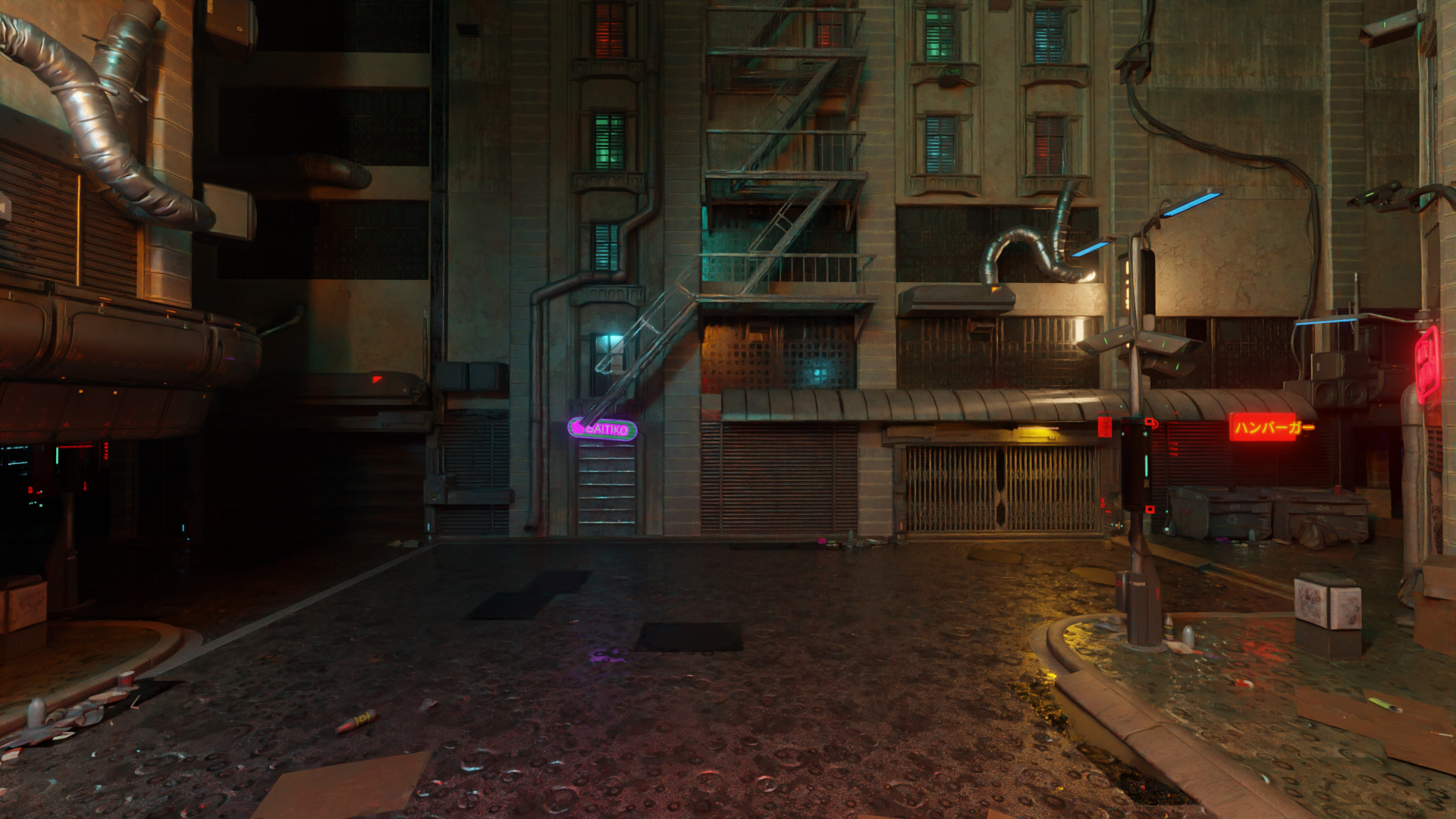 Retro Cyberpunk Atmosphere Street 3D model_2