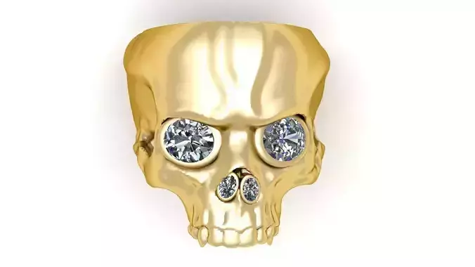 HALF SKULL FACE PENDANT 3D PRINTABLE MODEL