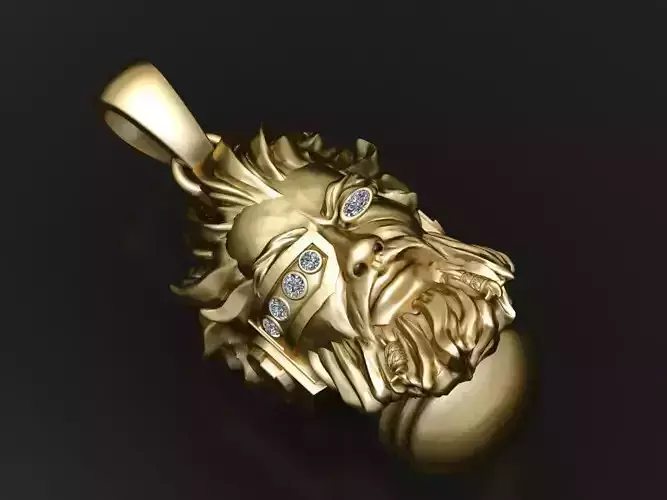 HUMAN FACE PENDANT 3D PRINTABLE MODEL