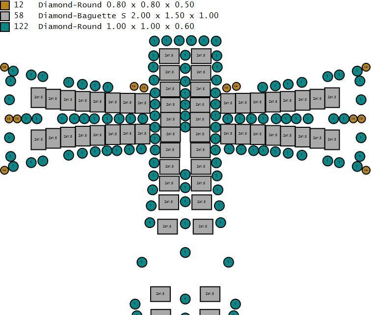 Custom Jesus Cross Ring With Baguette Diamonds - Religion Ring 3D print model_18