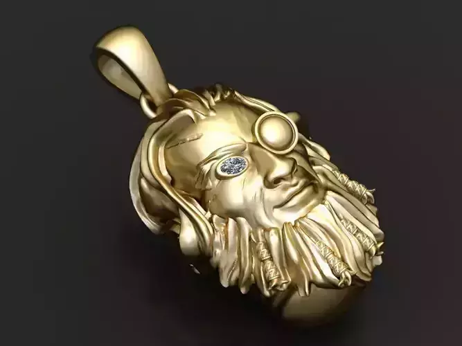 PIRATE FACE PENDANT 3D PRINTABLE MODEL