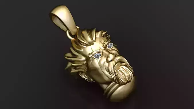 YOUNG MEN FACE PENDANT 3D PRINTABLE MODEL