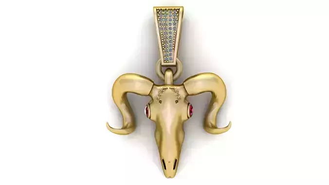 GOAD ANIMAL PENDANT 3D PRINTABLE MODEL 