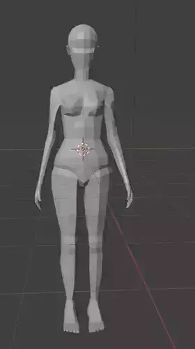 Low poly woman body 3D print model