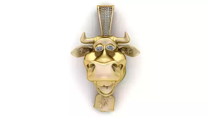COW ANIMAL PENDANT 3D PRINTABLE MODEL  3D print model