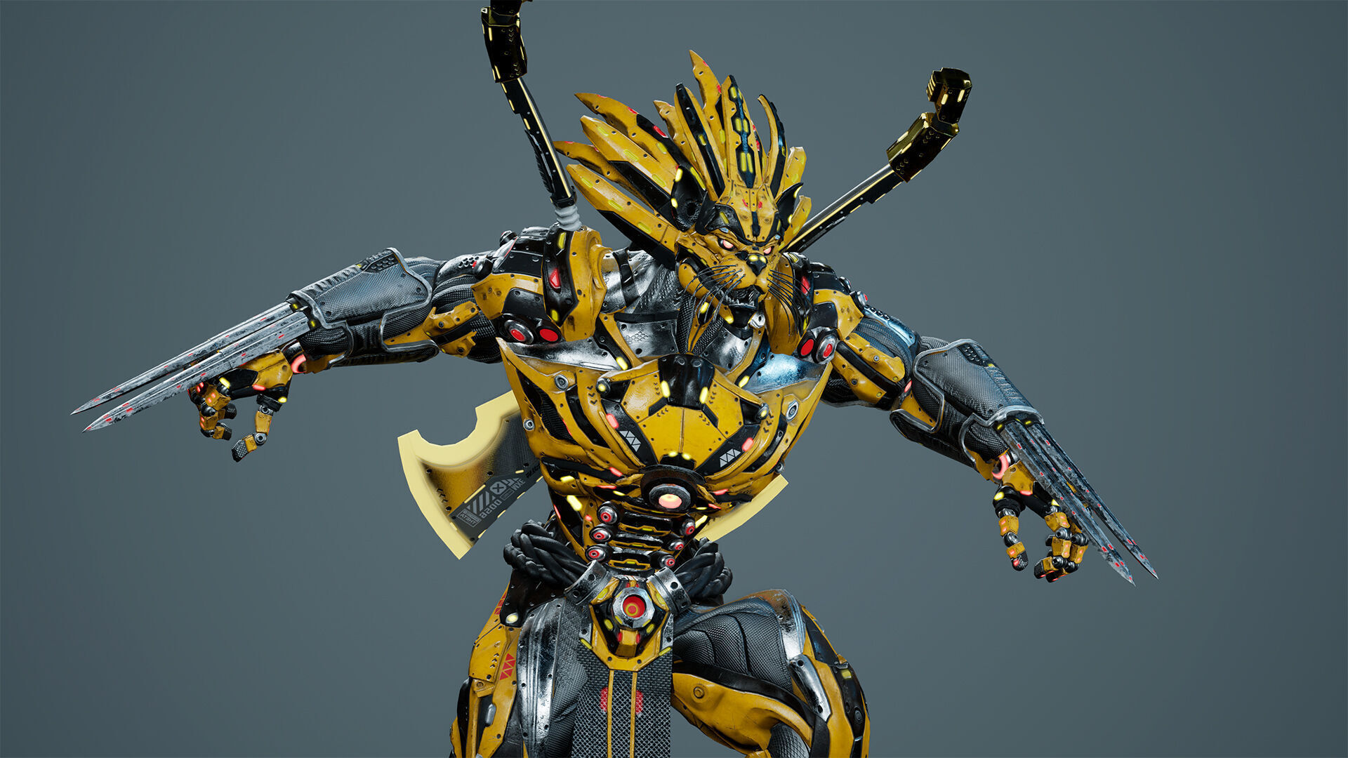 Sci-Fi Hercules Low-poly 3D model_16