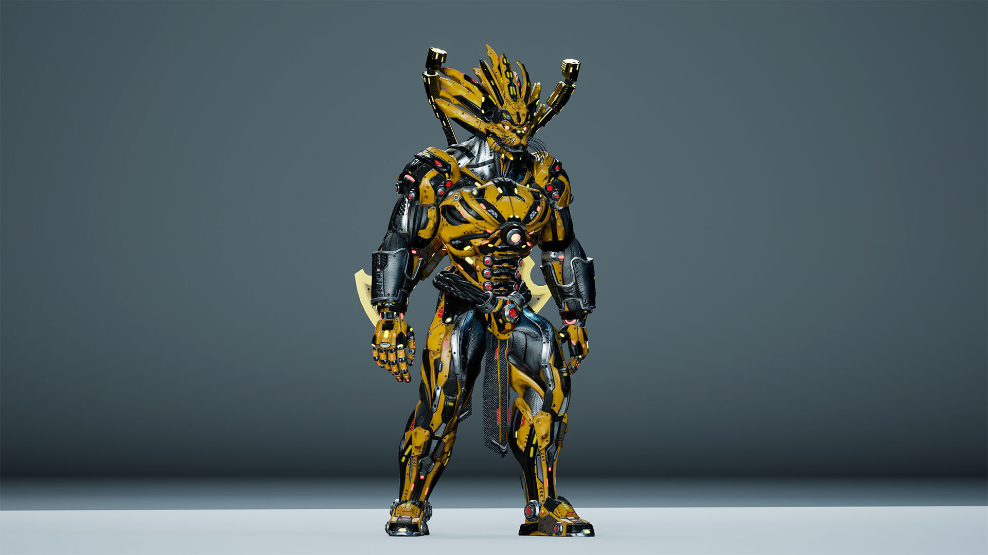 Sci-Fi Hercules Low-poly 3D model_17