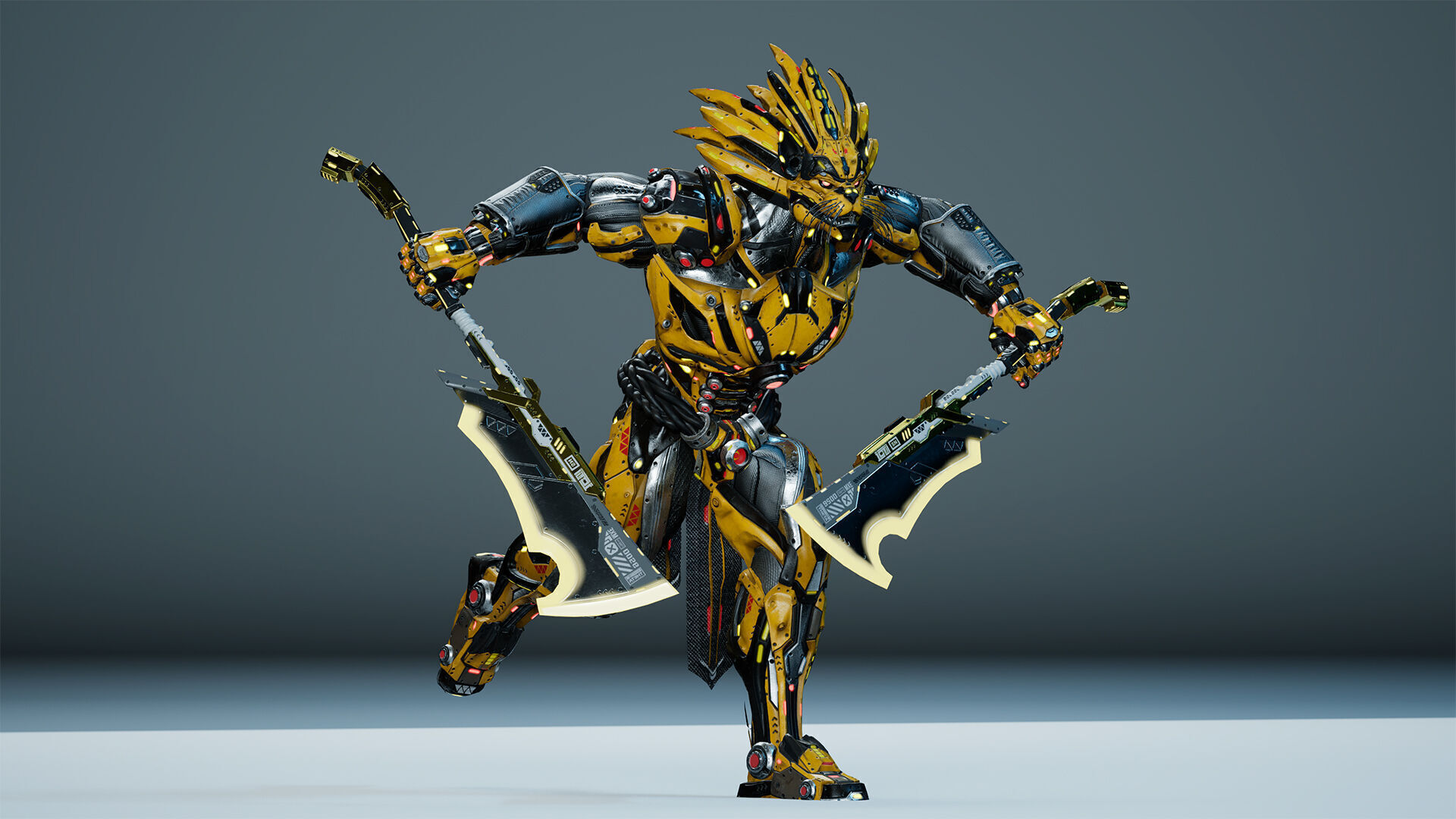 Sci-Fi Hercules Low-poly 3D model_15