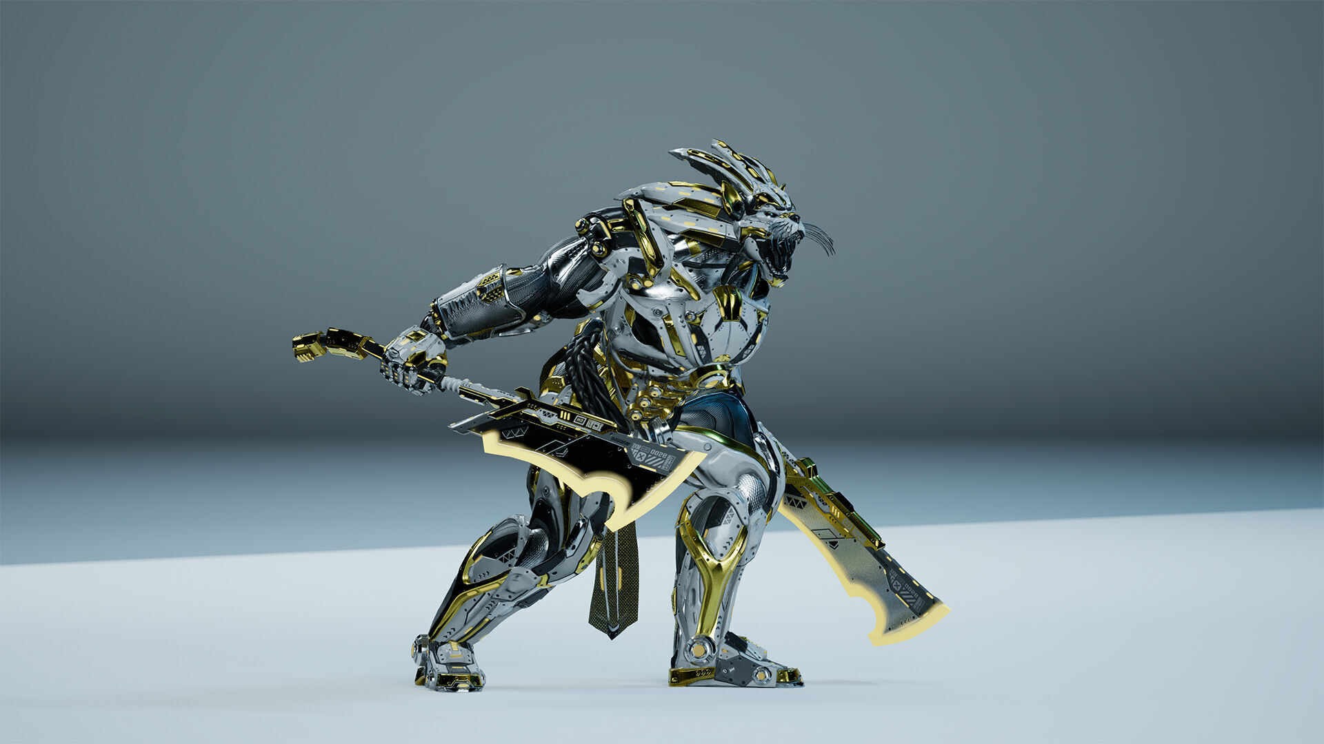 Sci-Fi Hercules Low-poly 3D model_20