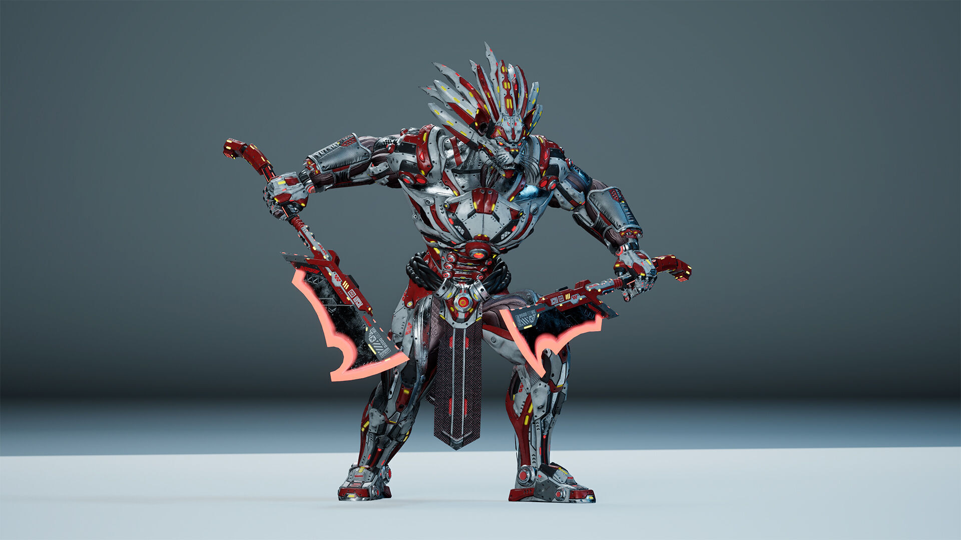 Sci-Fi Hercules Low-poly 3D model_9