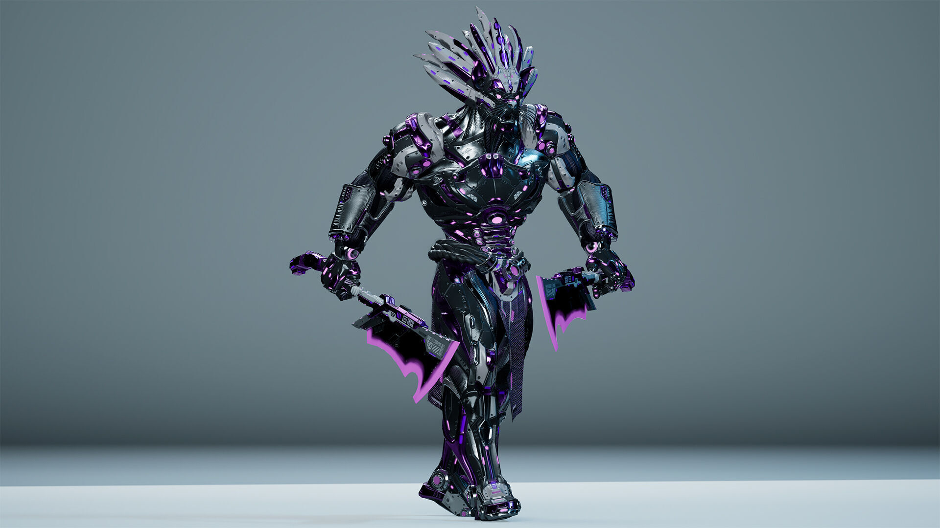 Sci-Fi Hercules Low-poly 3D model_12