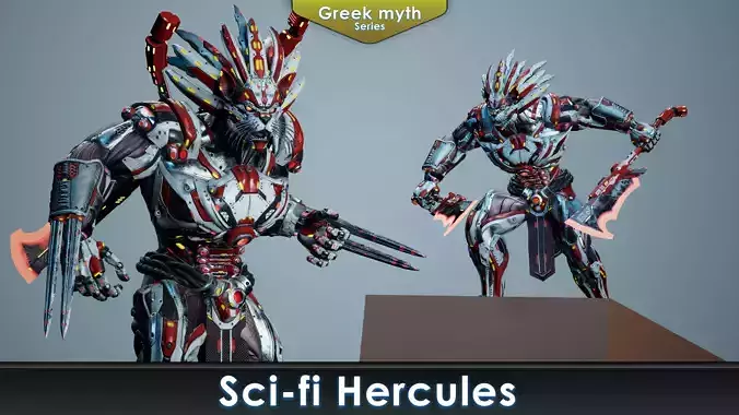 Sci-Fi Hercules Low-poly 3D model