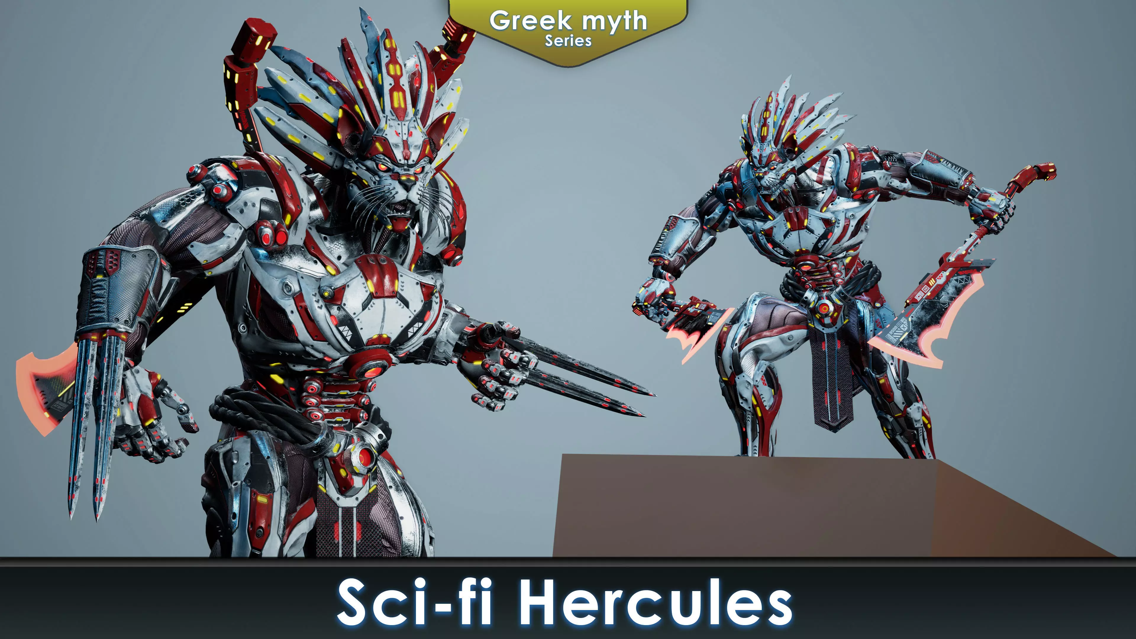 Sci-Fi Hercules Low-poly 3D model_0