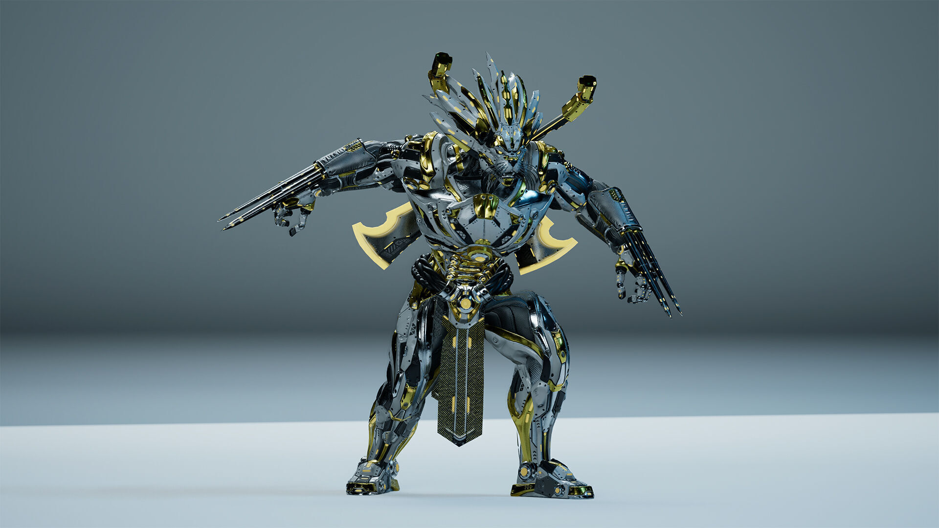 Sci-Fi Hercules Low-poly 3D model_19