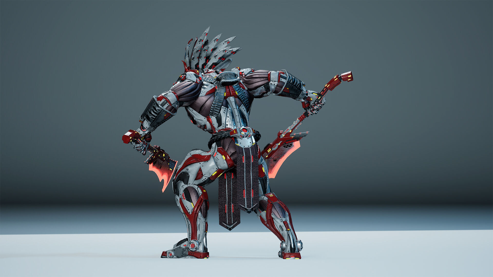 Sci-Fi Hercules Low-poly 3D model_13