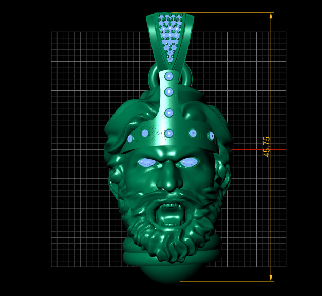 GENGER FACE PENDANT 3D PRINTABLE MODEL 3D print model_4