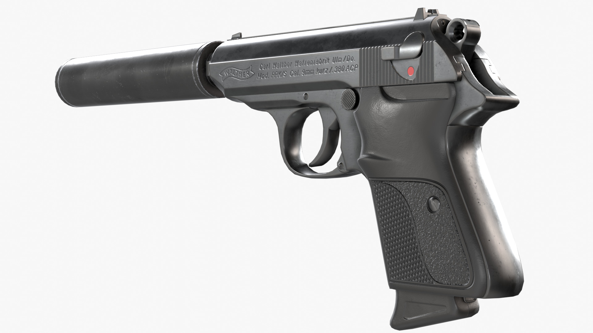Walther PPK Low-poly 3D model_6