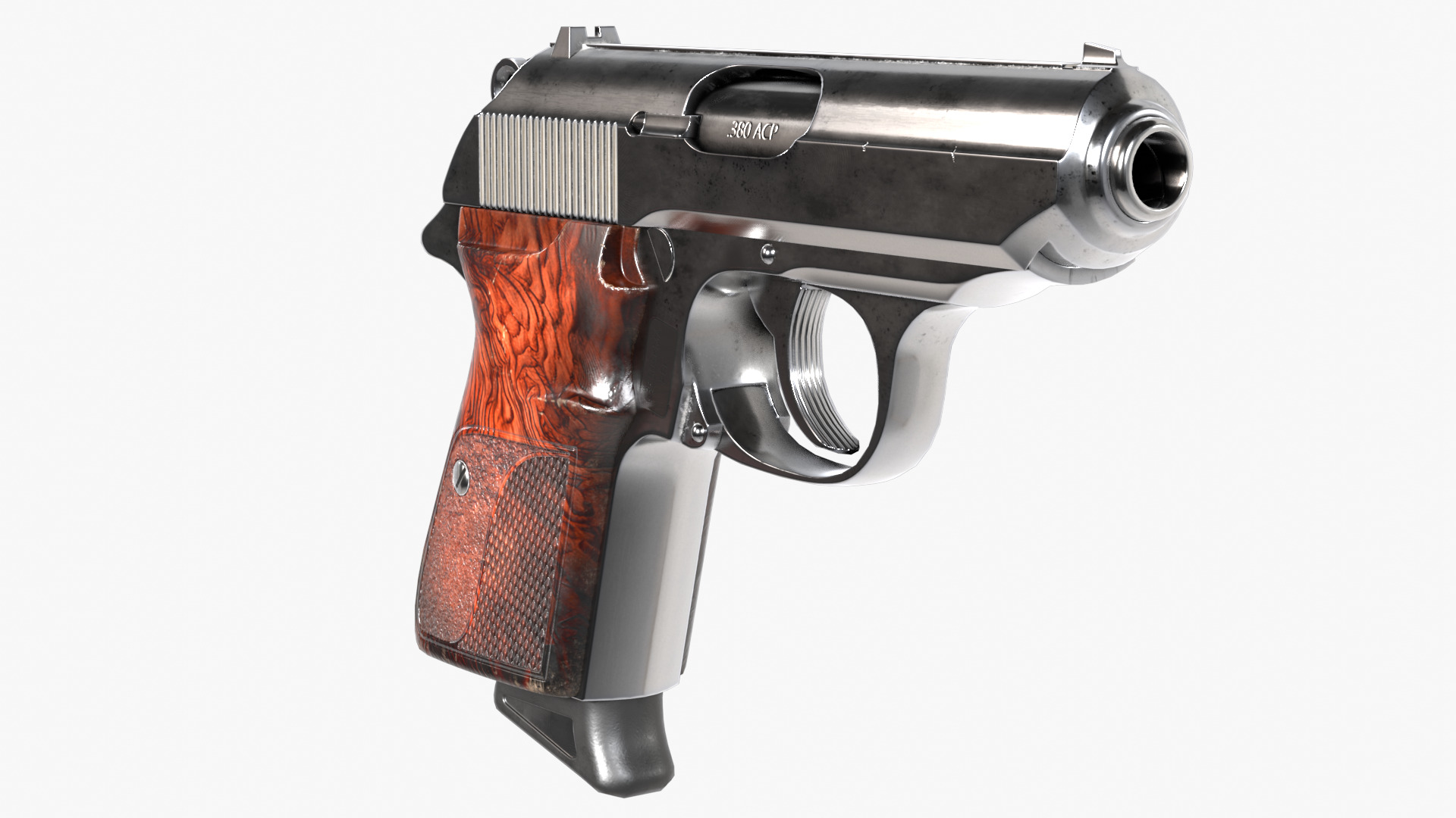 Walther PPK Low-poly 3D model_13