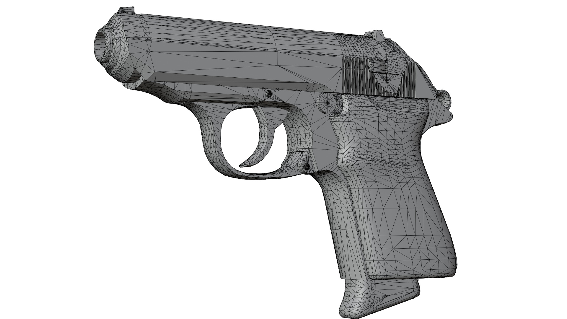 Walther PPK Low-poly 3D model_19