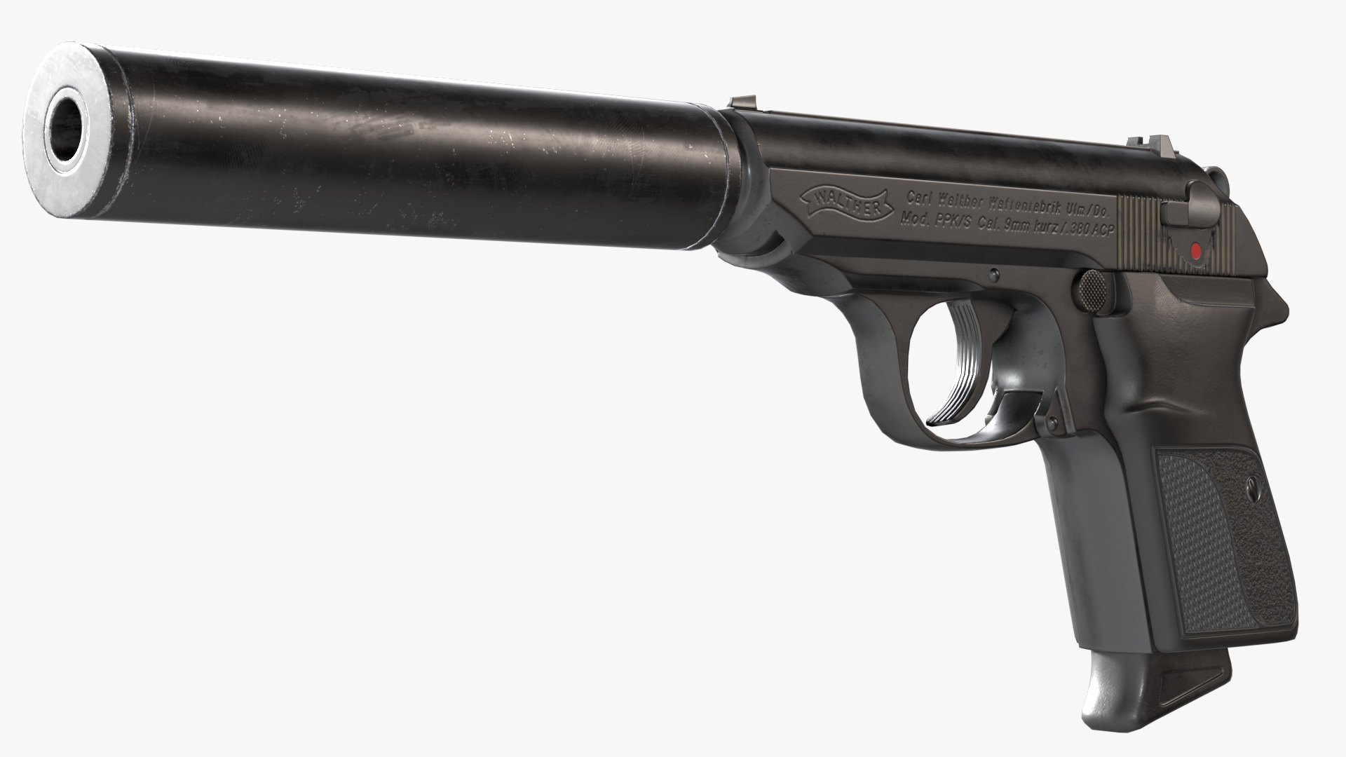 Walther PPK Low-poly 3D model_10