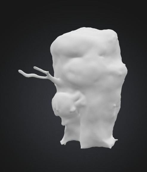 Moss Old Tree Trunk 3D model_5