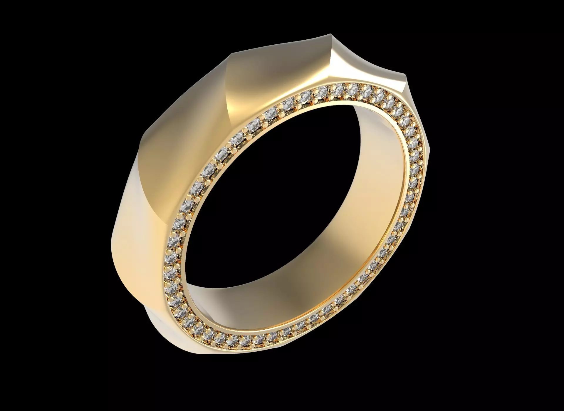 Wedding Twisted Couple Ring 3D print model