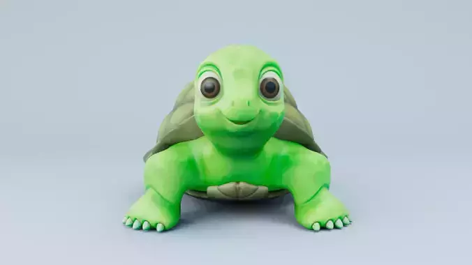 Cartoon Turtle 3d Model