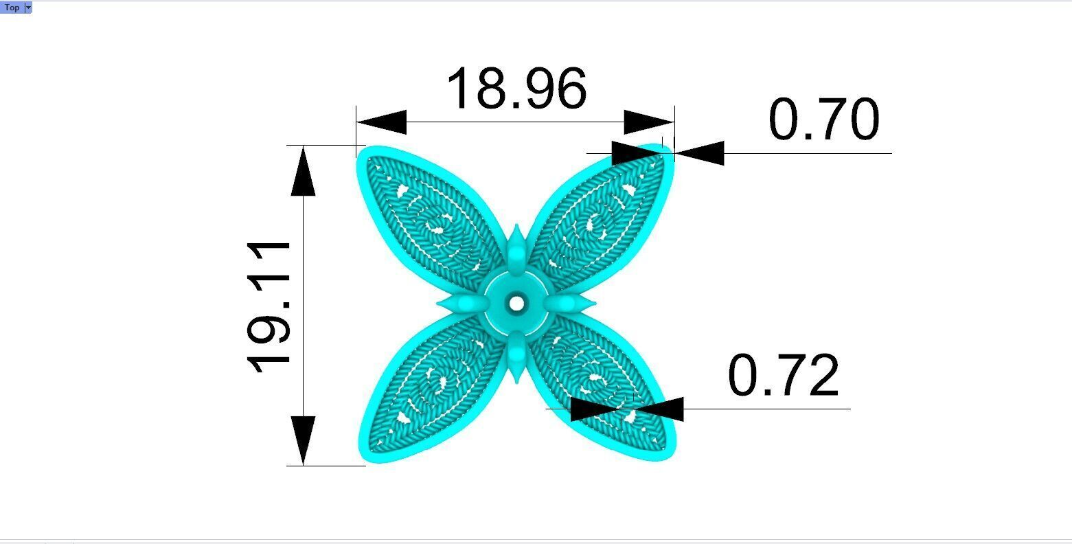 Filigree Flower Stud and Pendant 10 Asoka with stone 3D print model_13