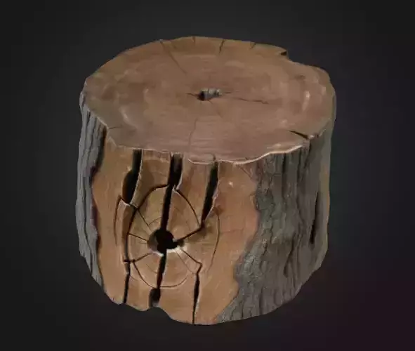 Tree stump 3D model