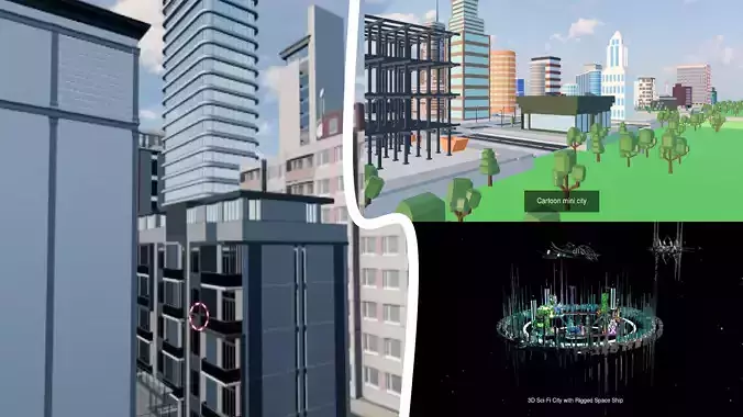 Diverse cities with high quality 3D Model Collection