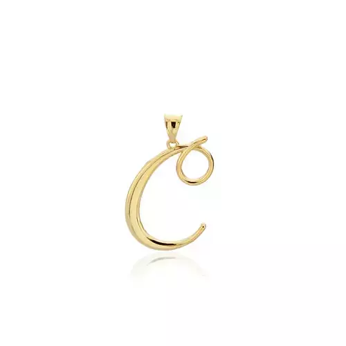 Handwritten Style Personalized Letter Pendant 3D print model