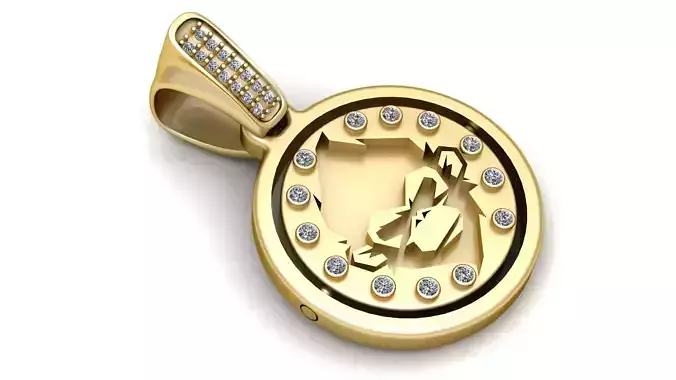 MONKEY ANIMAL COIN PENDANT 3D PRINTABLE MODEL 