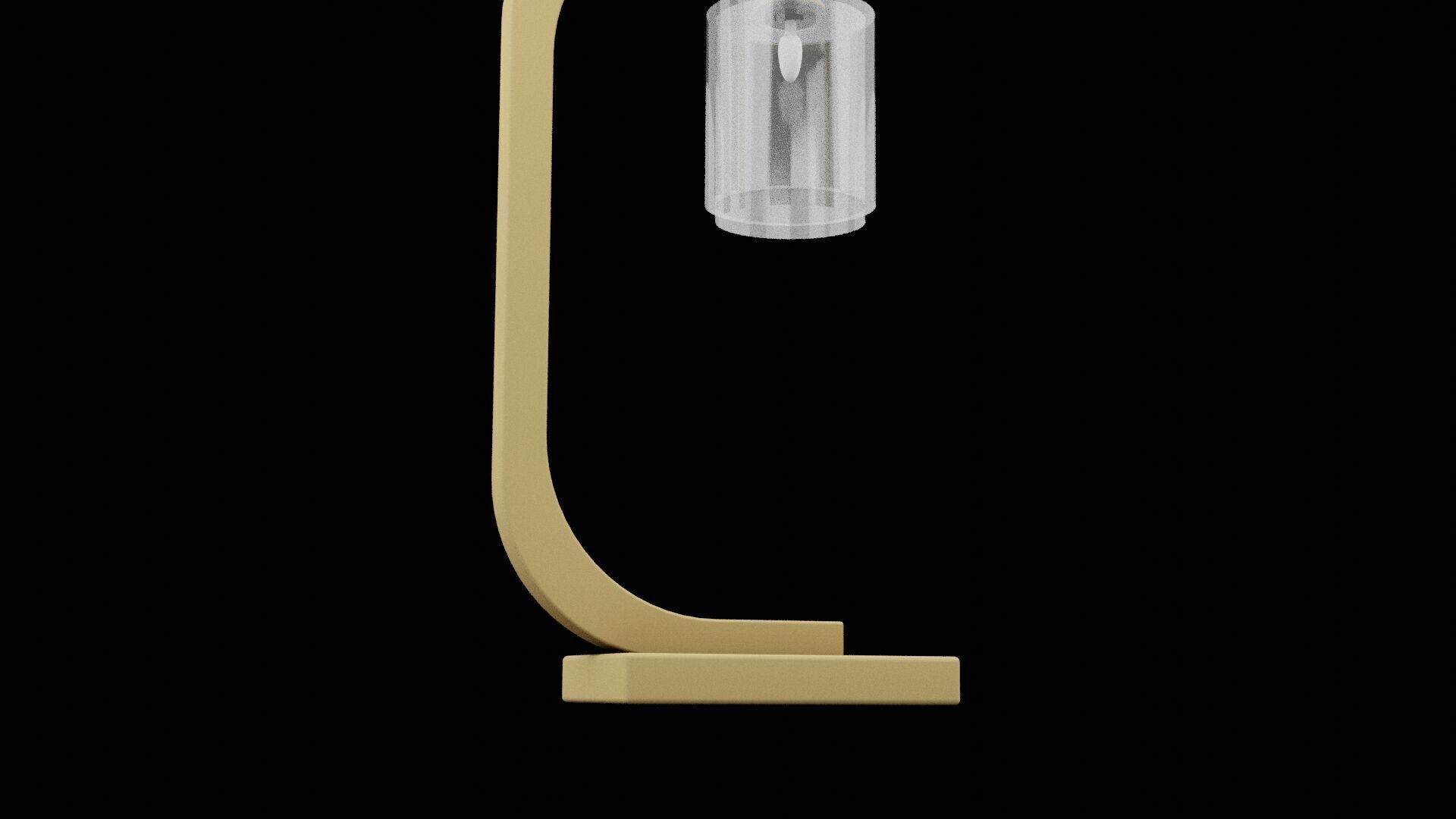 Desk Lamp Furniture Low-poly 3D model_5