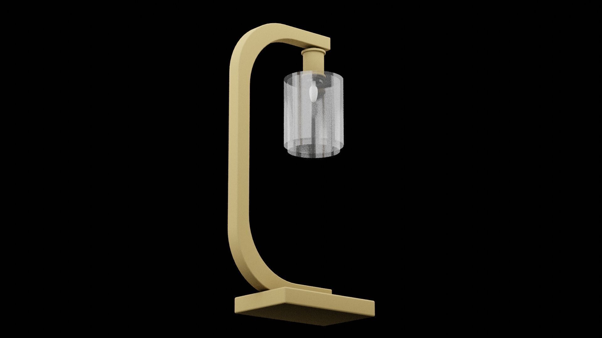 Desk Lamp Furniture Low-poly 3D model_1