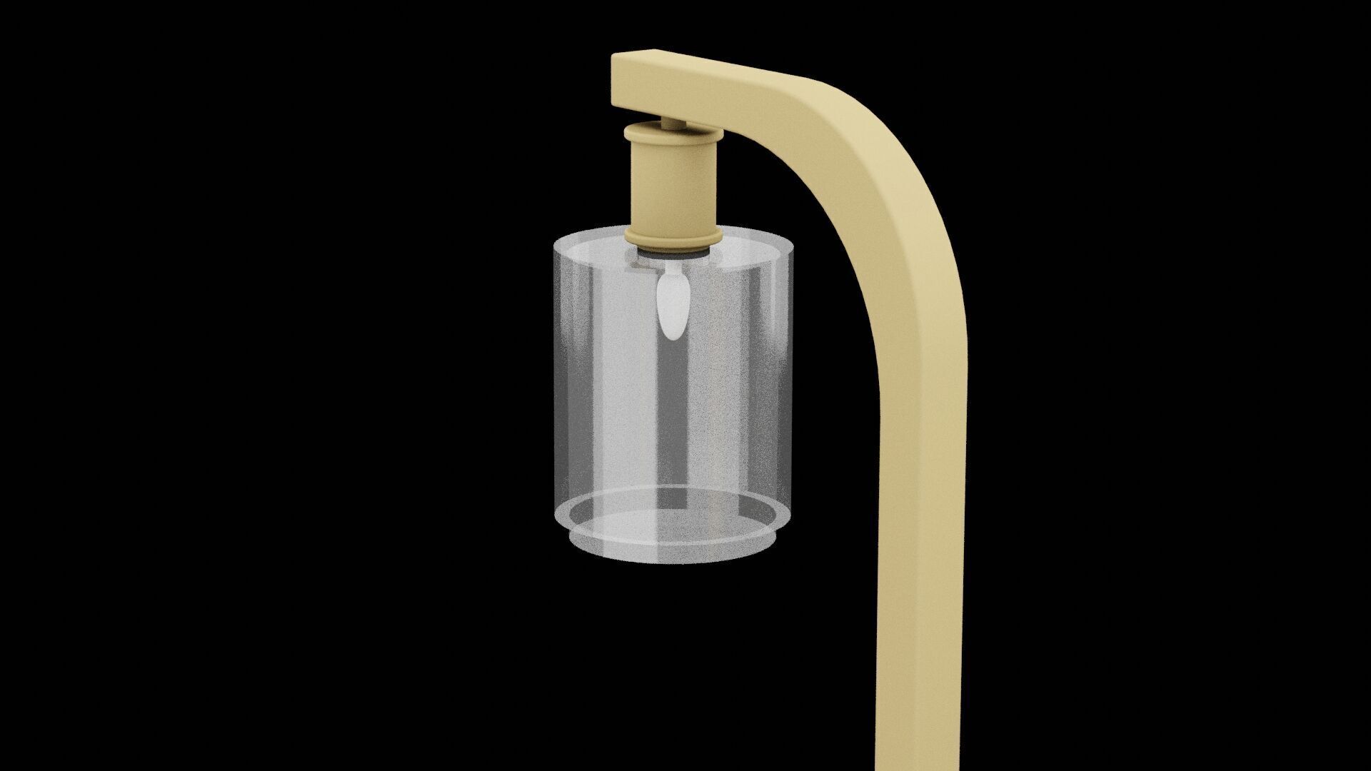 Desk Lamp Furniture Low-poly 3D model_3