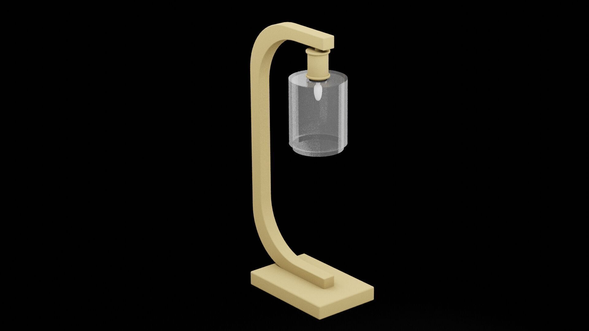 Desk Lamp Furniture Low-poly 3D model_4