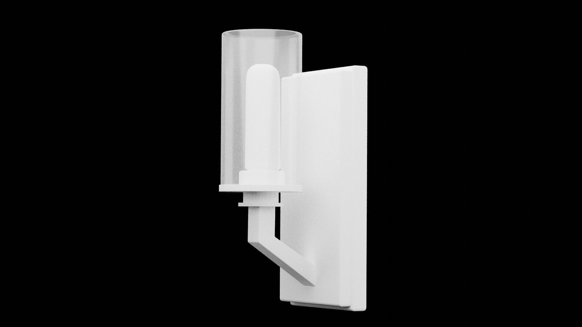 Wall Lamp Furniture Low-poly 3D model_2