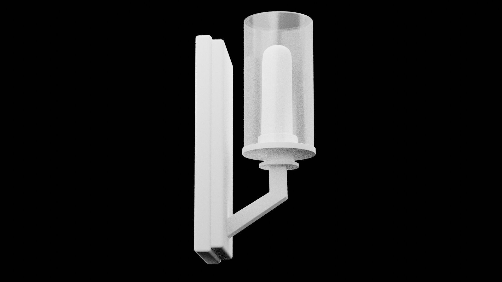 Wall Lamp Furniture Low-poly 3D model_1