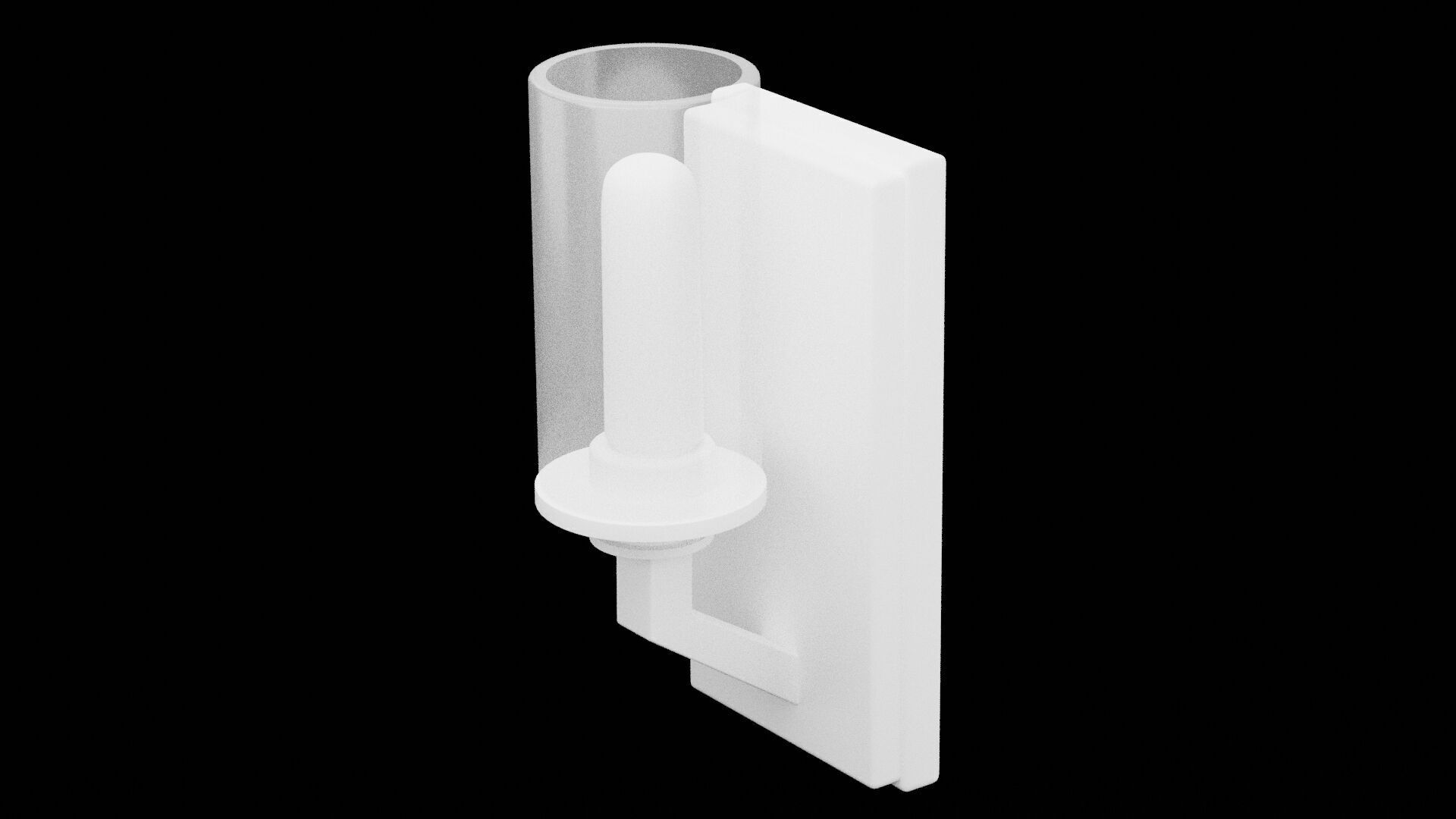 Wall Lamp Furniture Low-poly 3D model_4