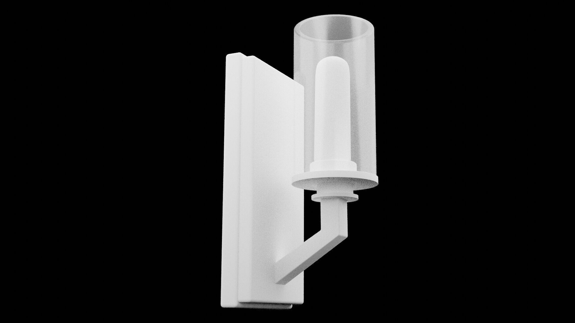 Wall Lamp Furniture Low-poly 3D model_5